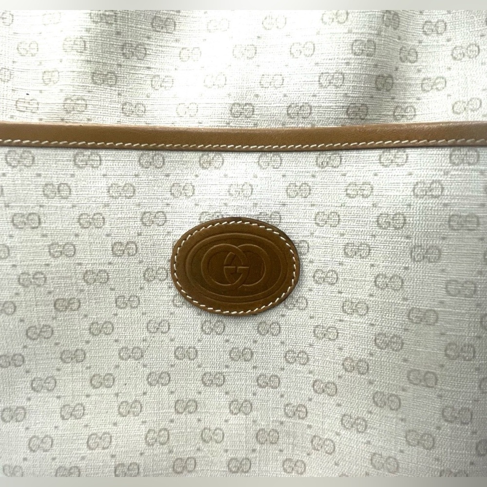 GUCCI Drawstring Shoulder Bag Interlocking PVC Br… - image 2